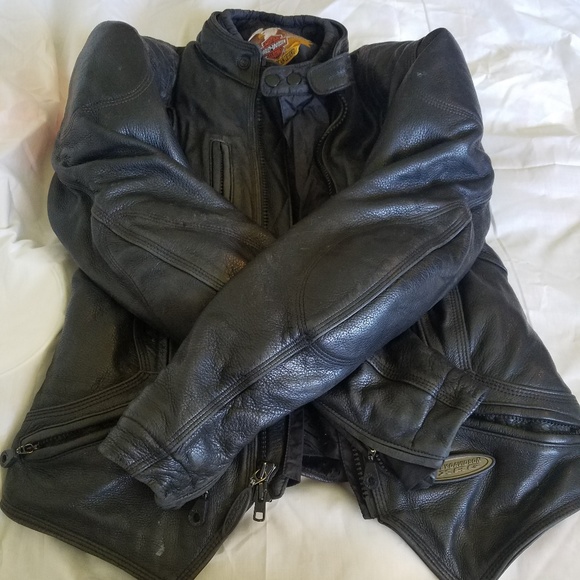 Harley Davidson black riding jacket Small 4-6 - Picture 2 of 8